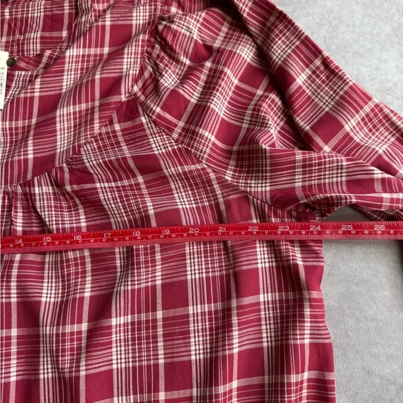Madewell Red Plaid Button-Down Shirt - Picture 3 of 8